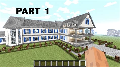 【minecraft】 How To Make A Mansion Step By Step Part 1 Super Easy Tutorial 19 Youtube