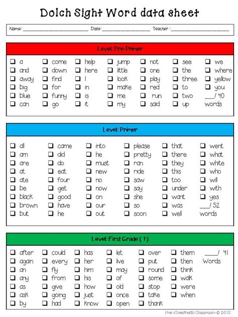 Special Education Free Printable Data Collection Sheets