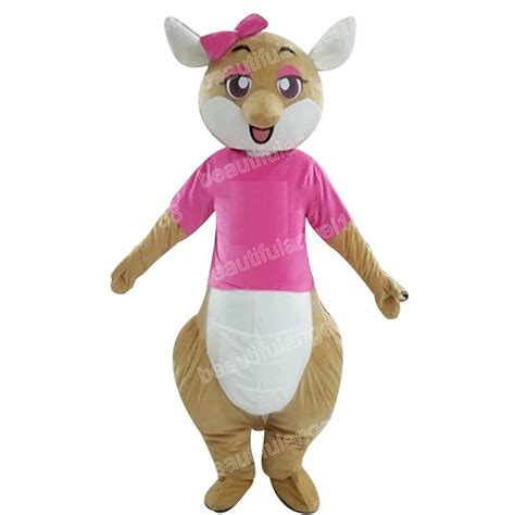 Halloween Kangaroo Mascot Costumes Cartoon Theme Character Carnival Unisex Adults Outfit