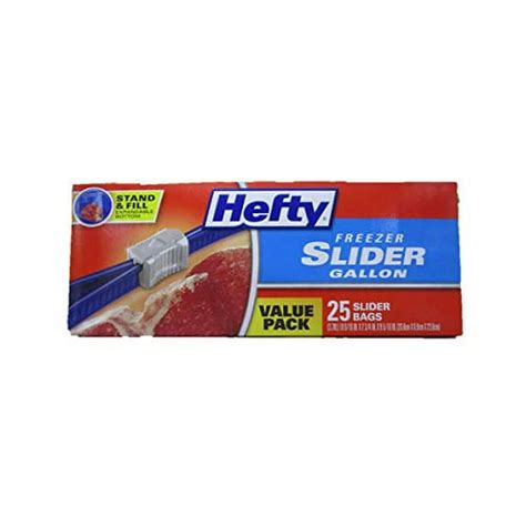 Hefty Freezer Slider Bag Gallon Size 25 Count