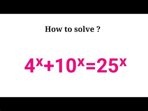 Nice Algebra Exponential Equation Find The Value Of X In This Math