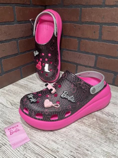 MATTEL CROCS BARBIE Movie Crush Clog Hot Pink Black Platform Iconic M 13 W 15 83 37 PicClick UK