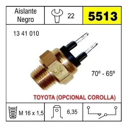 Bulbo Electroventilador Toyota Corolla