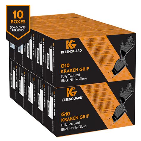 KleenGuard™ Kraken Grip Fully Textured Black Nitrile Gloves (49275 ...