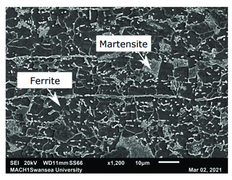 Typical Microstructure Of DP800 Steel The Ratio Of Martensite Phase To