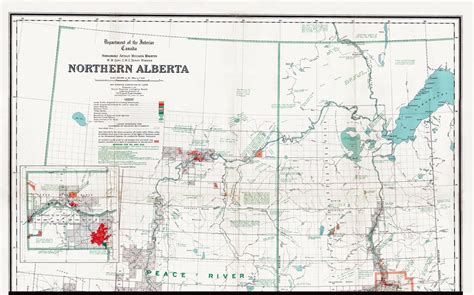 Northern Alberta, map showing disposition of lands, 1918 , map on heavy ...