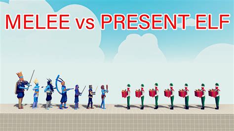 Melee Team Vs Present Elf Team Totally Accurate Battle Simulator Tabs