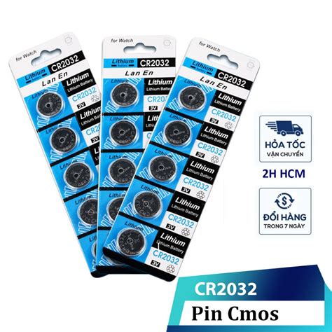 Vỉ 5 Viên Pin Cmos Pin cúc áo CR2032 Lithium 3V Dùng Cho Remote Quạt