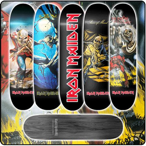 Iron Maiden Skatedeck Set Of 5 Save £30 Skateboard Artwork