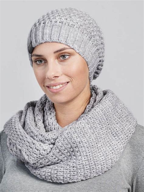 Ensemble Snood Bonnet Elixa Made In Ue Gris Kiabi