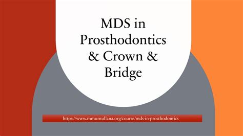 Ppt Mds In Prosthodontics And Crown And Bridge Powerpoint Presentation Id 12883982