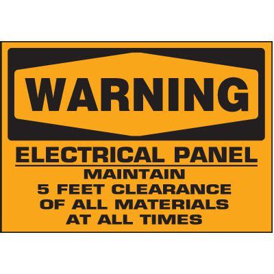 Warning Labels Electrical Panel