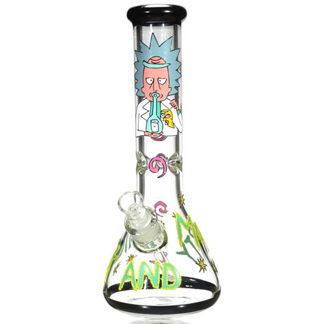 Mad Scientist Dab Rig Bong With Rick And Morty 3d Artwork The Greatest Online Smoke Shop