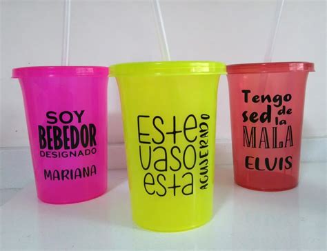 Vasos Personalizados Oz Colores Neon Ml En