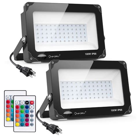 Onforu Pack W Rgb Led Flood Lights With Remote Control Ip