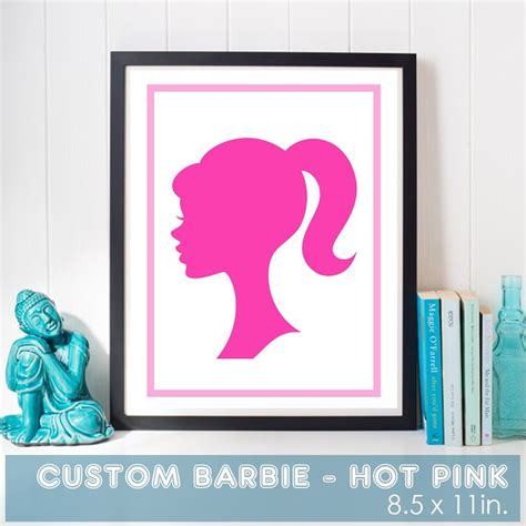 Barbie Silhouette Pink Wall Art Printable Art Digital | Etsy