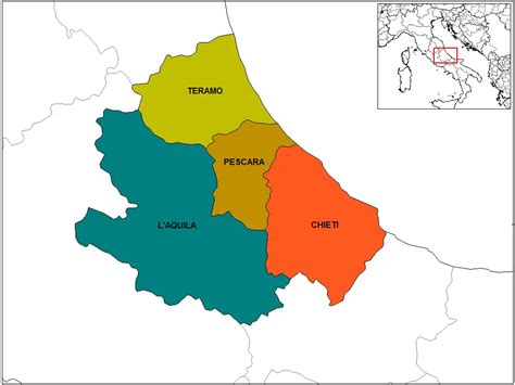 Province Map Of Abruzzo Mapsofnet