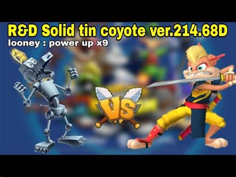 R D Solid Tin Coyote D Loneey Power Up X Looney Tunes