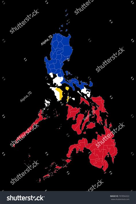 Philippines Map Republic Philippine Sovereign Island Stock Illustration ...