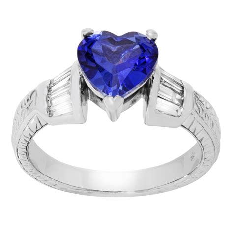 Rachel Koen Round Sapphire Diamond Ring K White Gold Cttw For