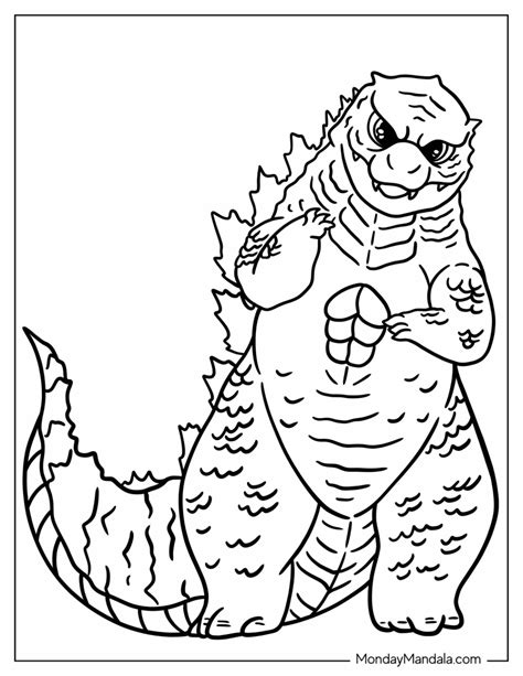 20 Godzilla Coloring Pages Free Pdf Printables