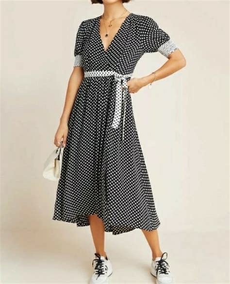 Maeve Breanna Polka Wrap Dress Olshop Fashion Olshop Wanita Di Carousell