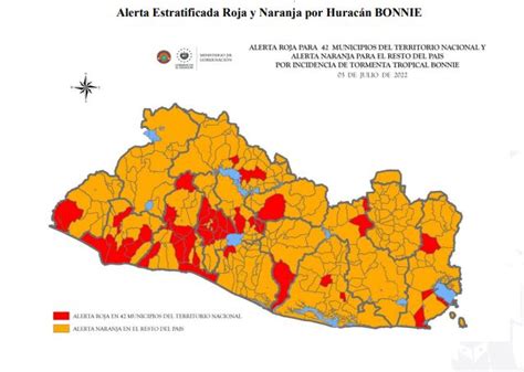 Decretan Alerta Roja En Municipios De El Salvador Y Alerta Naranja