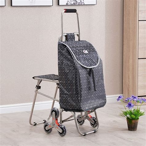 Large Capacity Lightweight Up Stairs Shopping Trolley With 6 Wheels ...