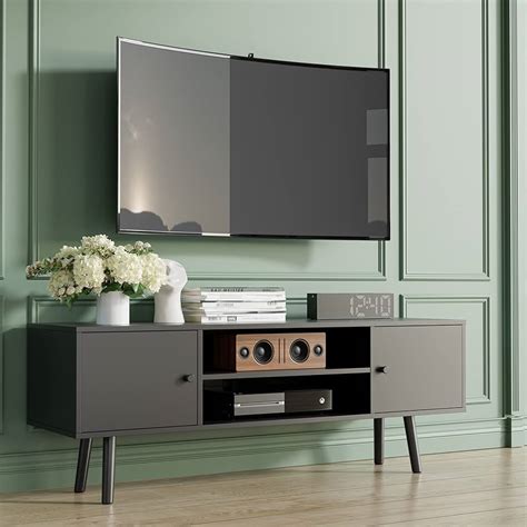 Simple Living Margo Mid-Century Modern Wood TV Stand Green, 51% OFF