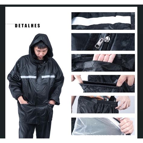 Capa De Chuva Conjunto Completo Para Motoqueiro Adulta Masculina