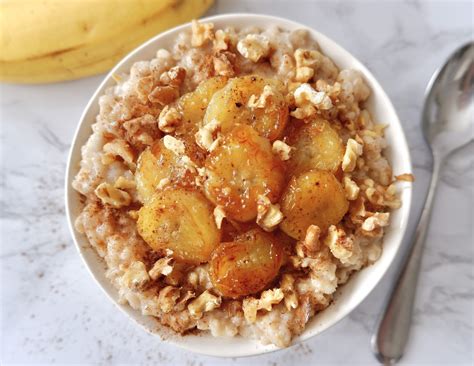 Bananas Foster Oatmeal Fit Fed