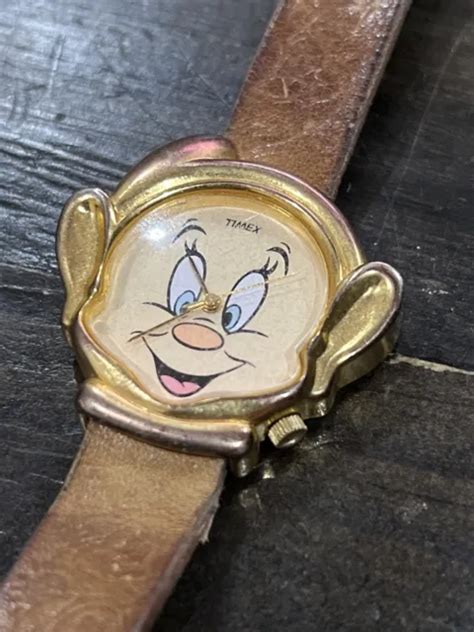 Vintage Rare Timex Watch Disney Dopey Dwarf Snow White And The Seven