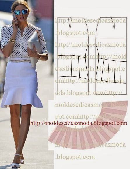 Moldes Moda por Medida Образец моды Узоры для юбки Шитье платья