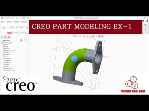 CREO How To Use Sweep Feature Creo Basic Part Modeling EX 6 Sweep