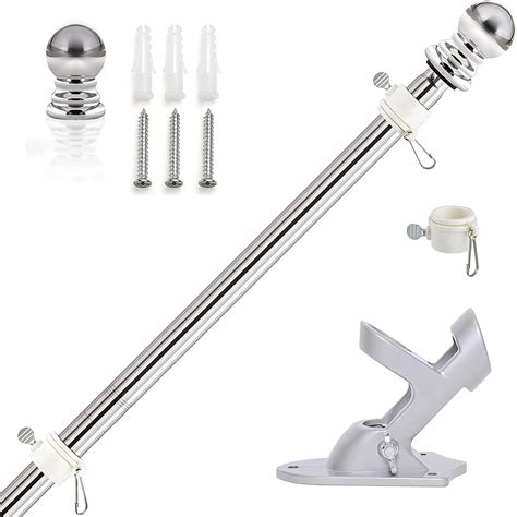 Amazon.com : 6 FT Flag Pole Kit,Flag Pole Brackets with American Flag