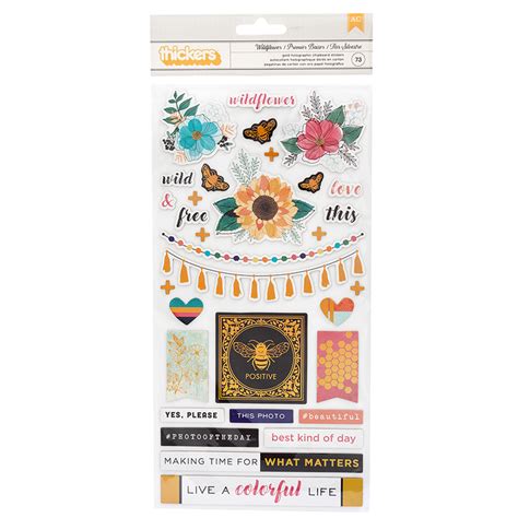 American Crafts Wildflower And Honey Collection Thickers