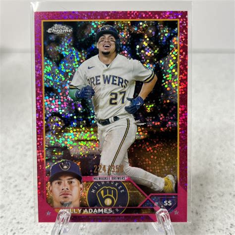 Topps Chrome Willy Adames Magenta Speckle Refractor Ebay