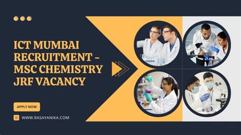 Ict Mumbai Recruitment Msc Chemistry Jrf Vacancy