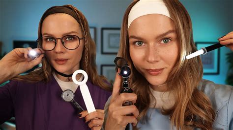 ASMR Medical Exam By 3 Doctors Cranial Nerve Exam Ear Exam Cleaning