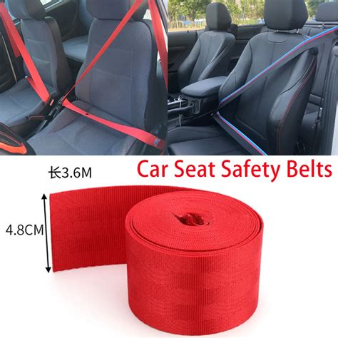 Auto Meters Universal Strengthen Seat Belt Webbing Fabric Racing