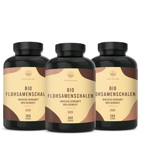 TRUE NATURE Bio Flohsamenschalen Kapseln 3x313 G SHOP APOTHEKE