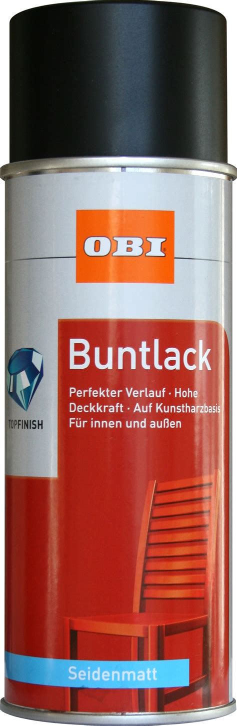 OBI Buntlack Spray RAL 9005 Tiefschwarz Seidenmatt 400 Ml Kaufen Bei OBI