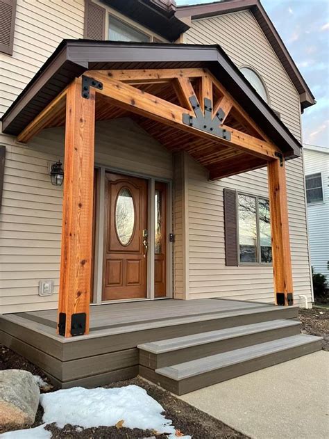 Rustic Front Porch with Wooden Accents