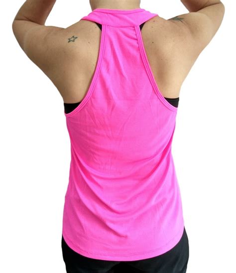 3x Regata Feminina Dry Fit Poliamida Academia Fit Furadinha R 89 70