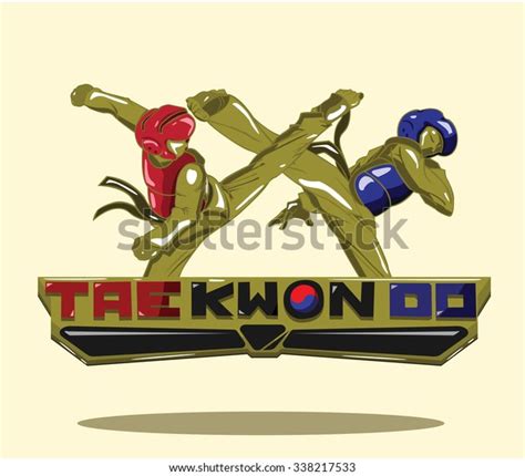 Taekwondo Logo Vector Design Stock Vector (Royalty Free) 338217533