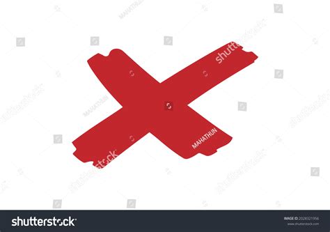 Cross Sign Element Red X Icon Stock Vector Royalty Free