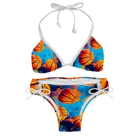 Basketball One Piece Swimsuit Bikini Set Detachable Sponge Adjustable