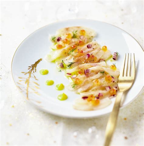 Recette carpaccio de dorade sabayon à la Savora Marie Claire