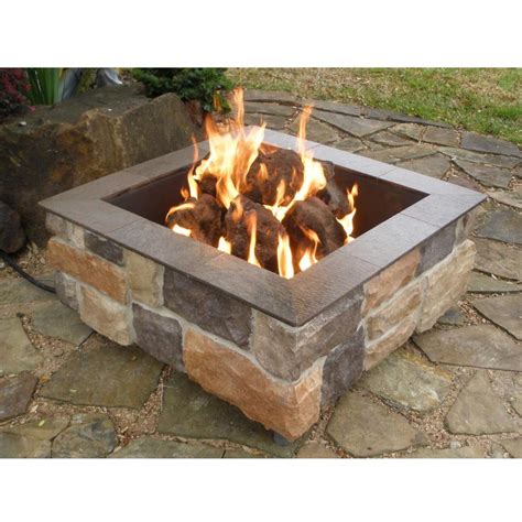 Firescapes Smooth Ledge Square Natural Gas Fire Pit Fire Pit Guys