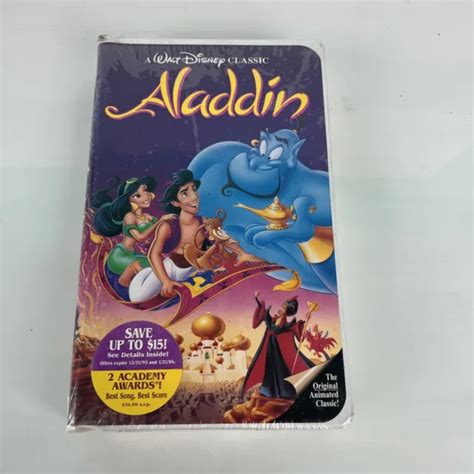 Aladdin Vhs Walt Disney Classics Diamant Noir Scell Vintage Rare